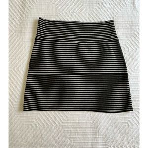 American Apparel Striped Stretch high waisted mini skirt